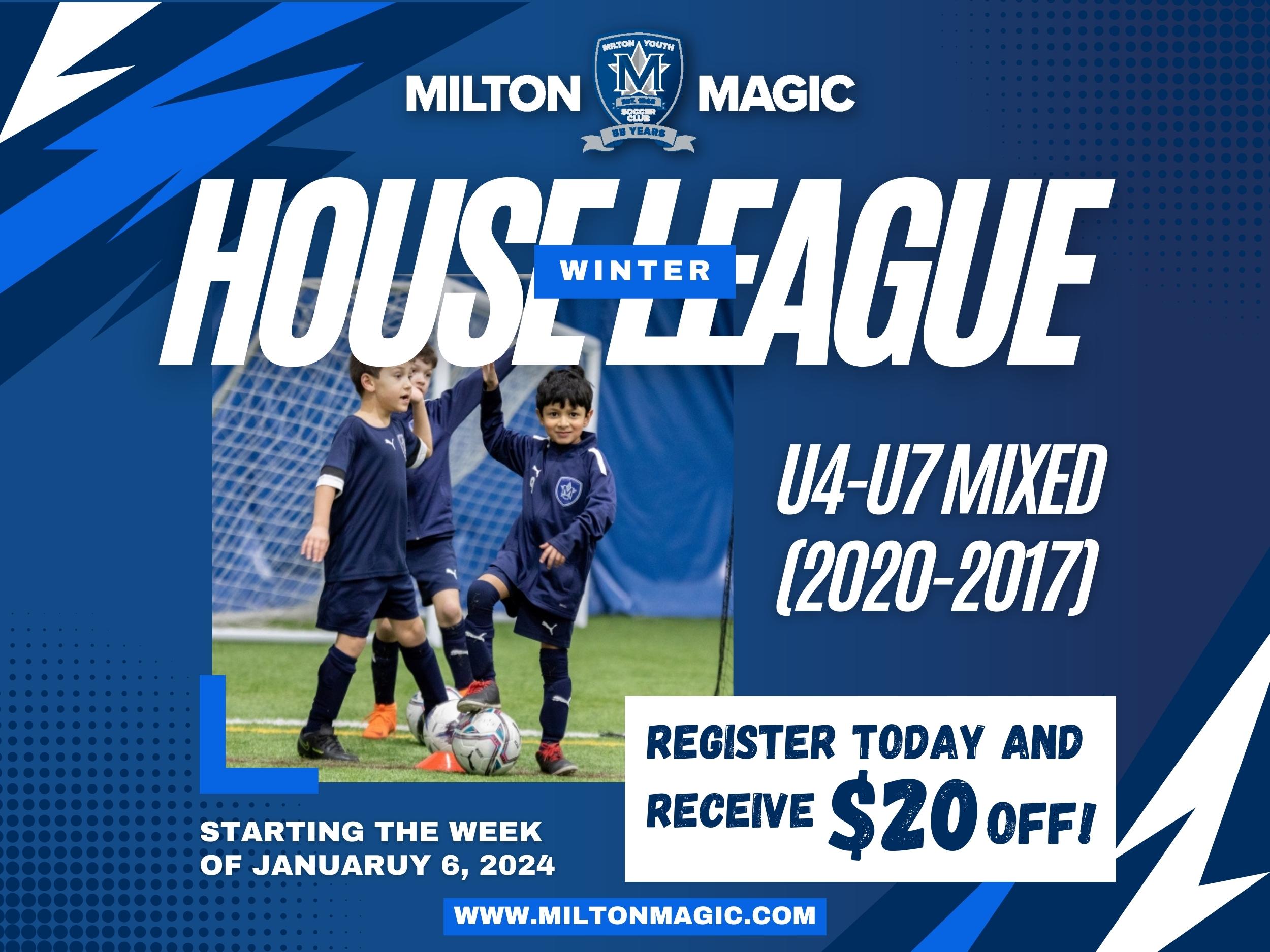 Registration is Live for Indoor House League Winter Block (Ages U4-U7) featured image